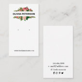 De Visite Carte d'affichage des bijoux Fleurs romantiques (Devant / Derrière)