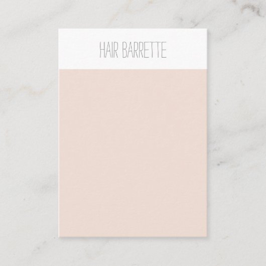 De Visite Carte d'affichage des broches Barrette (Devant)