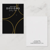 De Visite Carte d'affichage des cercles d'or géométrique (Devant / Derrière)