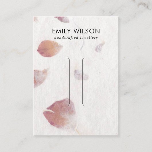 DE VISITE CARTE D'AFFICHAGE DES CHEVEUX EN PAPIER PETAL PETA (Devant)