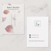 DE VISITE CARTE D'AFFICHAGE DES CHEVEUX EN PAPIER PETAL PETA (Devant / Derrière)