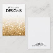 De Visite Carte d'affichage d'oreille Parties scintillant or (Devant / Derrière)