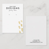 De Visite Carte d'affichage d'oreille Parties scintillant or (Devant / Derrière)