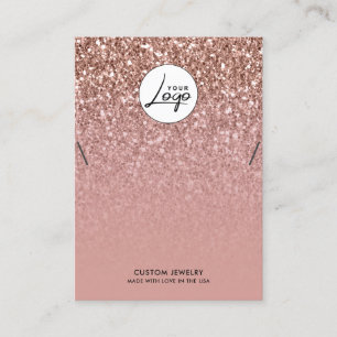 De Visite Carte d'affichage du bracelet Rose Gold Logo