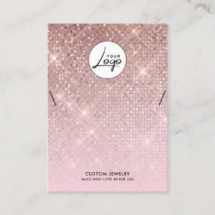 De Visite Carte d'affichage du bracelet Rose Gold Logo