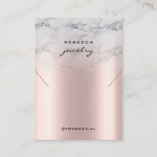 De Visite Carte d'affichage du collier d'oreille en or Rose