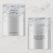 De Visite Carte d'affichage du collier en marbre Argent (Devant / Derrière)