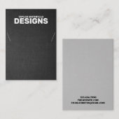 De Visite Carte d'affichage du collier en tissu noir (Devant / Derrière)