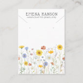 De Visite Carte d'affichage du collier Fleur sauvage rustiqu (Devant)