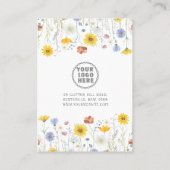De Visite Carte d'affichage du collier Fleur sauvage rustiqu (Dos)