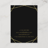 De Visite Carte d'affichage du collier géométrique Gold Foil (Dos)