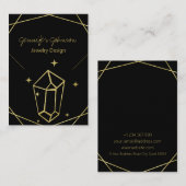 De Visite Carte d'affichage du collier géométrique Gold Foil (Devant / Derrière)