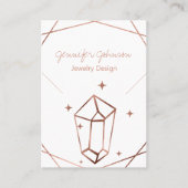 De Visite Carte d'affichage du collier géométrique rose Gold (Devant)