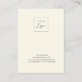 De Visite Carte d'affichage du collier ・ Logo en cuir d'or (Dos)