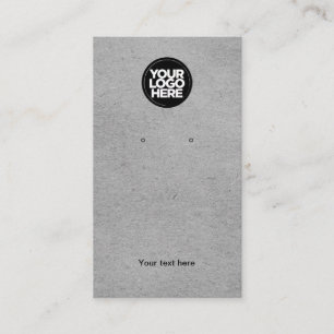 De Visite Carte d'affichage du logo d'entreprise Kraft Grey