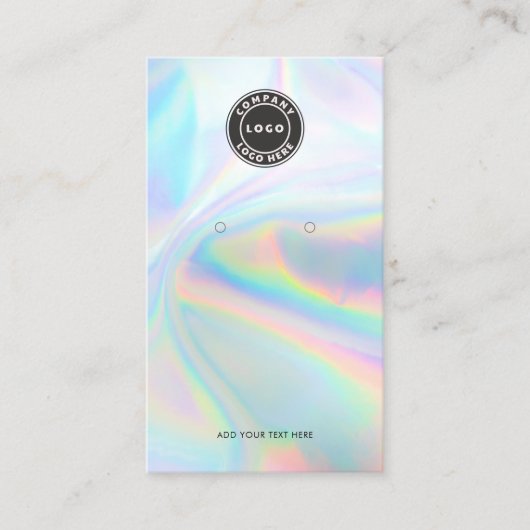 De Visite Carte d'affichage du logo et du code QR (Devant)