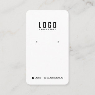 De Visite Carte d'affichage du logo Médias sociaux noir blan