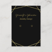 De Visite Carte d'affichage du support d'oreille géométrique (Devant)