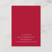De Visite Carte d'affichage du support d'oreille rouge étinc (Dos)