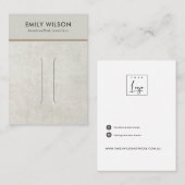 DE VISITE CARTE D'AFFICHAGE D'UN CLIP D'ÉCRAN EN BÉTON BLANC (Devant / Derrière)