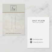 DE VISITE CARTE D'AFFICHAGE D'UN CLIP D'ÉCRAN EN BÉTON BLANC (Devant / Derrière)