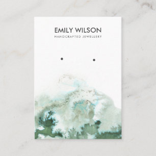 De Visite Carte d'affichage Emerald Green Silver Agate