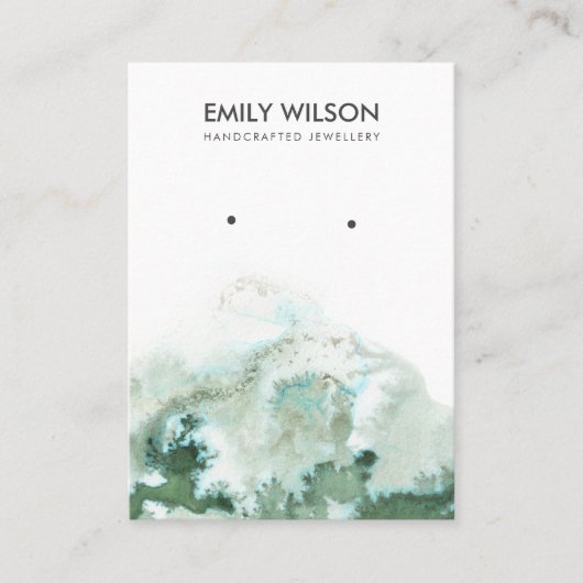 De Visite Carte d'affichage Emerald Green Silver Agate (Devant)