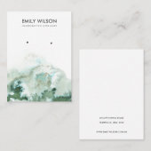 De Visite Carte d'affichage Emerald Green Silver Agate (Devant / Derrière)