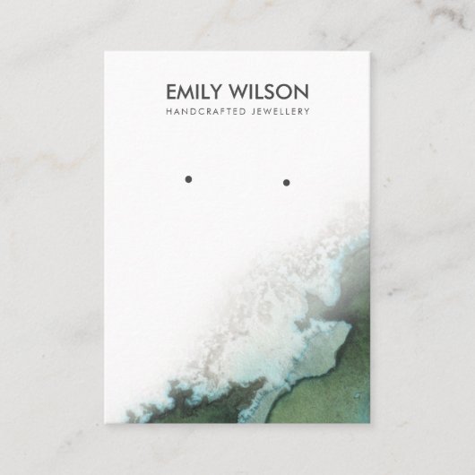 De Visite Carte d'affichage Emerald Green Silver Agate (Devant)