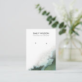 De Visite Carte d'affichage Emerald Green Silver Agate (Debout devant)