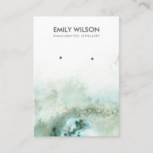 De Visite Carte d'affichage Emerald Green Silver Agate