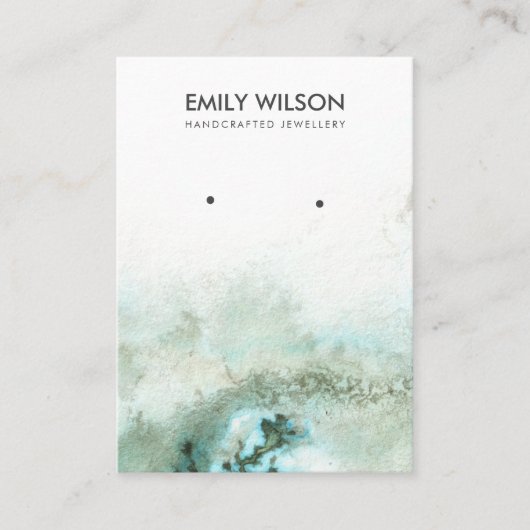 De Visite Carte d'affichage Emerald Green Silver Agate (Devant)