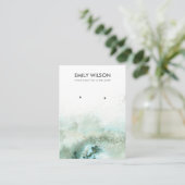 De Visite Carte d'affichage Emerald Green Silver Agate (Debout devant)