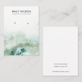 De Visite Carte d'affichage Emerald Green Silver Agate (Devant / Derrière)