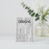 De Visite Carte d'affichage en bois gris minimal (Debout devant)