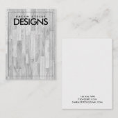 De Visite Carte d'affichage en bois gris minimal (Devant / Derrière)