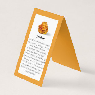 De Visite Carte d'affichage en cristal d'ambre signifiant bi