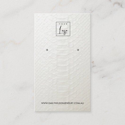 DE VISITE CARTE D'AFFICHAGE EN CUIR BLANC TEXTURE ÉTUDIANT (Devant)