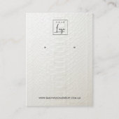 DE VISITE CARTE D'AFFICHAGE EN CUIR BLANC TEXTURE ÉTUDIANT (Devant)