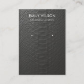 DE VISITE CARTE D'AFFICHAGE EN CUIR NOIR (Devant)