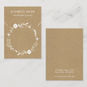 De Visite Carte d'affichage en Kraft Rustic Floral Wreath (Devant / Derrière)