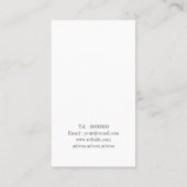 De Visite Carte d'affichage en marbre bleu brillant (Dos)