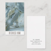 De Visite Carte d'affichage en marbre bleu brillant (Devant / Derrière)