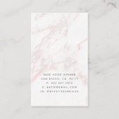 De Visite Carte d'affichage en marbre gris rose (Dos)