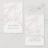 De Visite Carte d'affichage en marbre gris rose (Devant / Derrière)