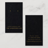 De Visite Carte d'affichage en noir et laiton (Devant / Derrière)