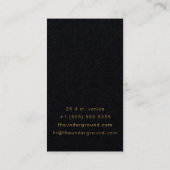 De Visite Carte d'affichage en noir et laiton (Dos)