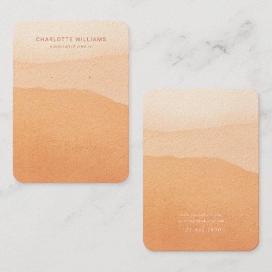 De Visite Carte d'affichage en terre cuite (Devant / Derrière)