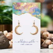 De Visite Carte d'affichage Fire Opal Rainbow Gemstone