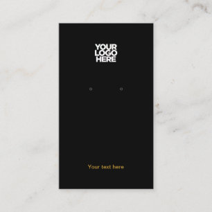 De Visite Carte d'affichage Gold Black Earring Logo pour vot